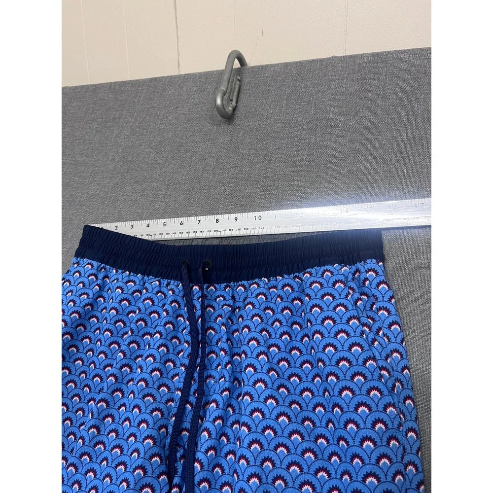 Hurley Mens Blue Geometric Fan Print Swim Shorts Board Shorts Large